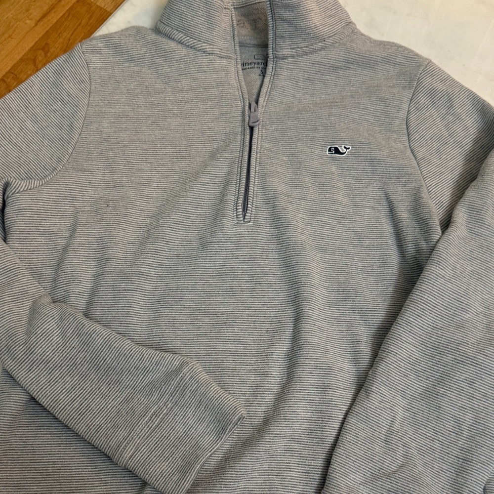 Vineyard Vines Kids Gray Zip-Up Top